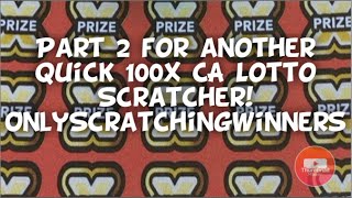 🤑Part 2! New 100X $20 California Lottery Scratcher: OnlyScratchingWinners