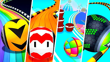 Sky Escape vs Going Balls Super SR vs Candy Ball Run vs Going Balls - Android, IOS gameplay