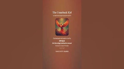 Thumbnail of The Comeback Kid #ai #edm #music #electronicmusic #remix #lyrics #song #newmusic