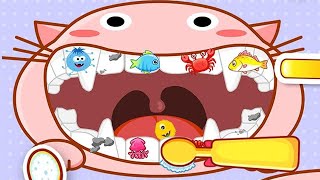 Baby Panda's Toothbrush & Animal Family - BabyBus Game screenshot 3