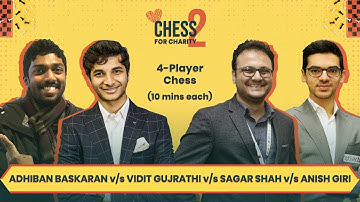 4-player chess | 3 super GMs and an IM! | ft. Anish Giri, Vidit Gujrathi, Adhiban & Sagar Shah