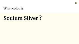 Sodium Silver color #fffcee hex Cool White color fffcee