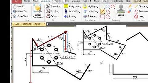 Autocad 2D: : Bài Thực hành Số 3 - Bài 3.1. Sử dụng Polar Tracking và Xline trong Autocad