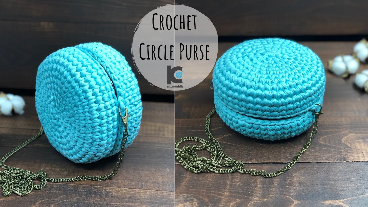 Crochet Pattern Round Bag with Bag Charm 