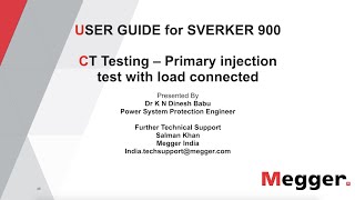 CT Testing - Primary injection test with load connected SVERKER 900