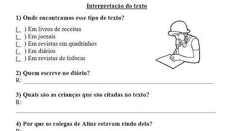 Texto com perguntas de interpretação 4 ano