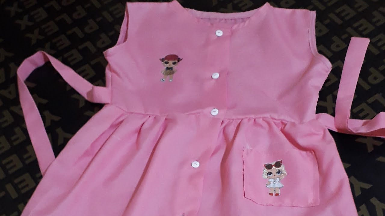 خياطة وتفصيل مئزر للبنات (طابلية) بعمر 8~9سنوات