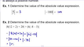 7.1 Absolute Value (Math 20-1)