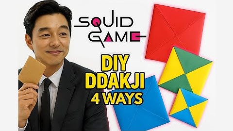 How to make DDAKJI from Squid Game🟦 🟥 | 4 Easy Ways