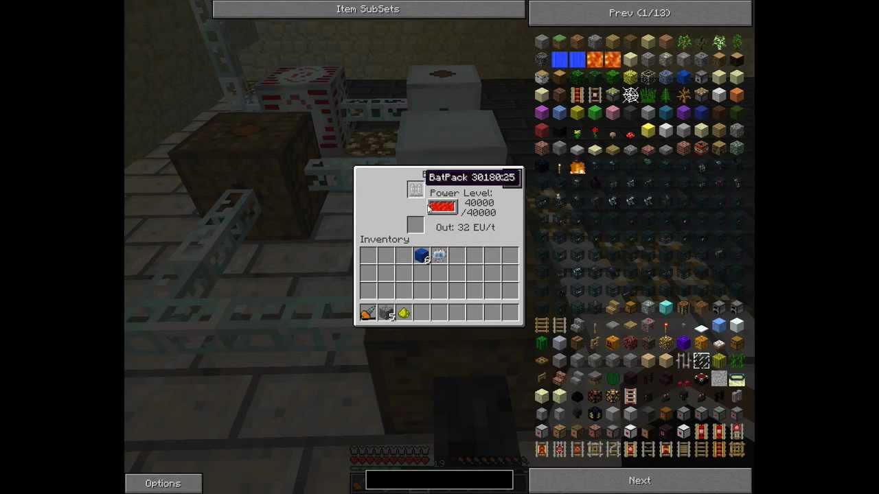 Minecraft Industrialcraft 2 BatPack Tutorial