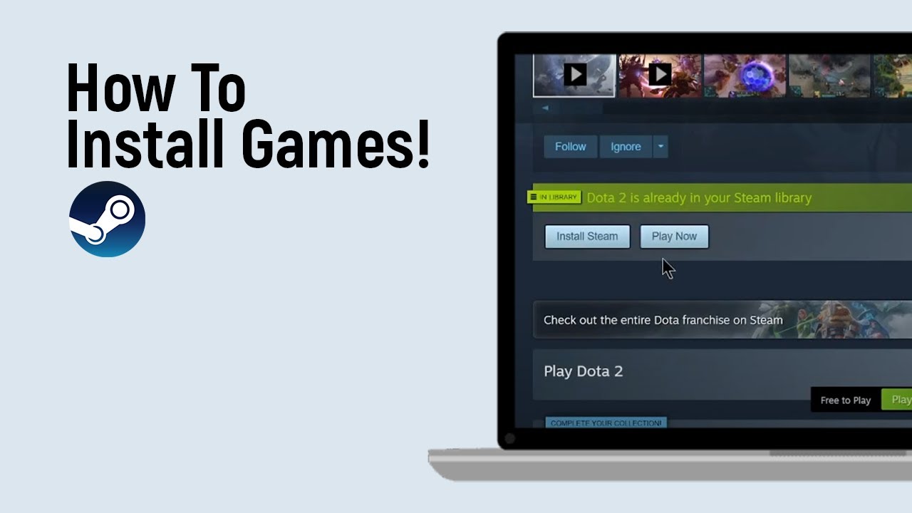 How to Install Games on STEAM [easy] - YouTube