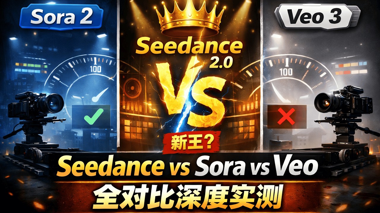 字节跳动彻底杀疯了！Seedance 2.0 深度测评：国产视频 AI 首次全方位反超 Sora 2 ？ | 附真实商用案例 | Seedance2.0 vs Sora2 vs Veo3.1全对比