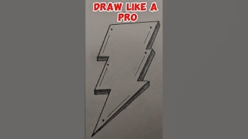 Draw a Lightning Bolt⚡ Quick & Easy Tutorial #shorts #art #3dart