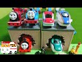カプセルプラレール きかんしゃトーマス はやいぞ!あかいきかんしゃ編vs新幹線 ガチャガチャ対決!はやぶさ,こまち,かがやき,ジェームス,ロージー,エドワード omotoyka2see