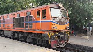 Alsthom ALS (1975) Locomotive No. 4140 departs Lopburi Railway Station.
