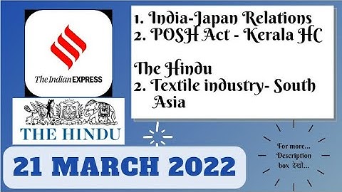 21st March 2022 | Gargi Classes The Indian Express & The Hindu Editorial Analysis | Rajani Kant Lata
