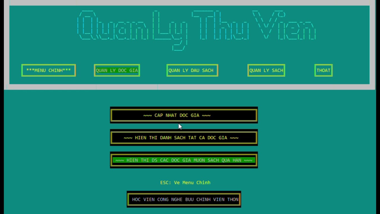 Quản lý thư viện C/C++ - youtube
