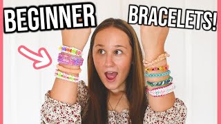 7  BRACELETS For BEGINNERS! RainbowLoom