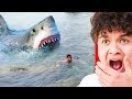 MASSIVE Shark sneaks up on boy..