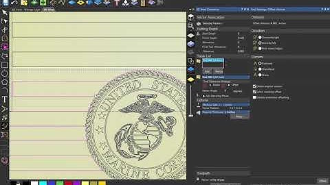 carveco maker stripes around carving on flag