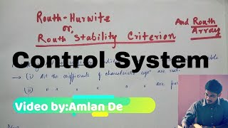 Routh-Hurwitz Criterion and Routh array | With example | Control System