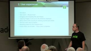 JADE 2016: 2. User experience (UX) improvements