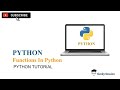 Functions In Python | Predefined And User Defined Functions In Python