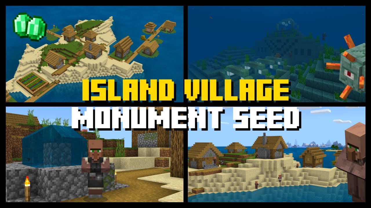 Island Village Ocean Monument At Spawn Seed Minecraft Bedrock Edition 1 16 Youtube Island Village Ocean Monument At Spawn Seed Minecraft Bedrock Edition 1 16 Youtube