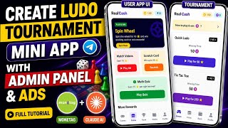 How to Create Ludo Tournament Mini App With Admin Panel & Ads Monetag Ai screenshot 1