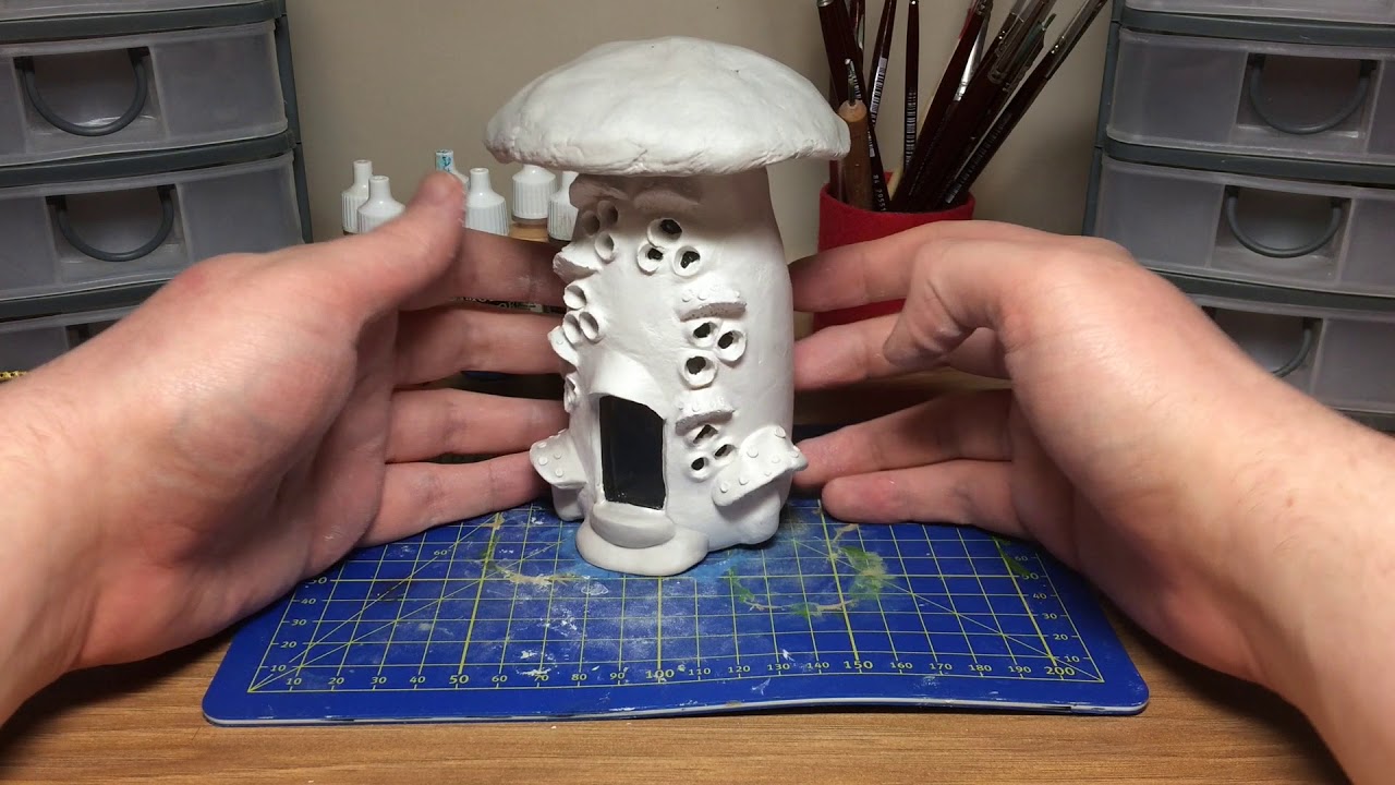 DIY Polymer Clay Fairy House Lantern/Jar / Mushroom House Tutorial ...