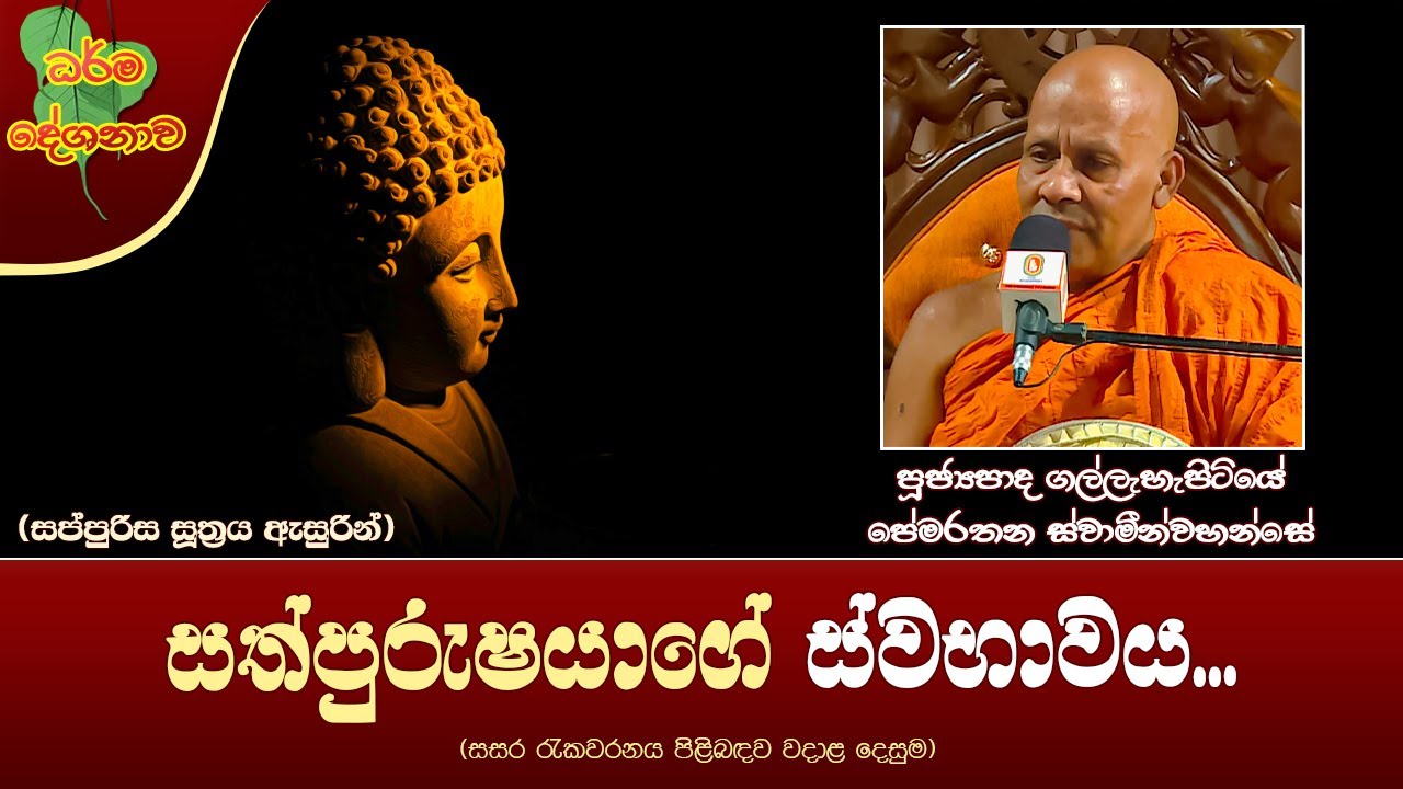 Ven Gallehepitiye Pemarathana Thero | 2025-01-30 | 11:30 AM (සත්පුරුෂයාගේ ස්වභාවය...)