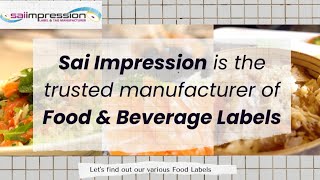 Food Packaging & Beverage Labels Manufacturer and Exporter | Sai Impression screenshot 2