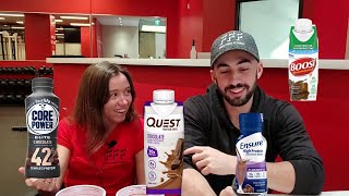 Review & Taste Test - Best Protein Shakes | Quest vs Power Core vs Ensure vs Boost