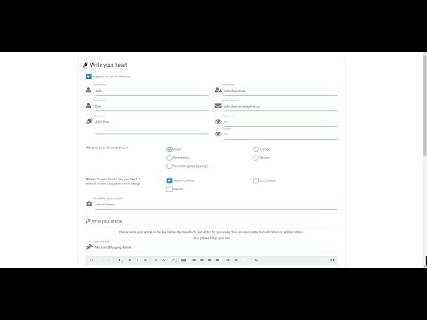 eForm WP Core Integration Demo