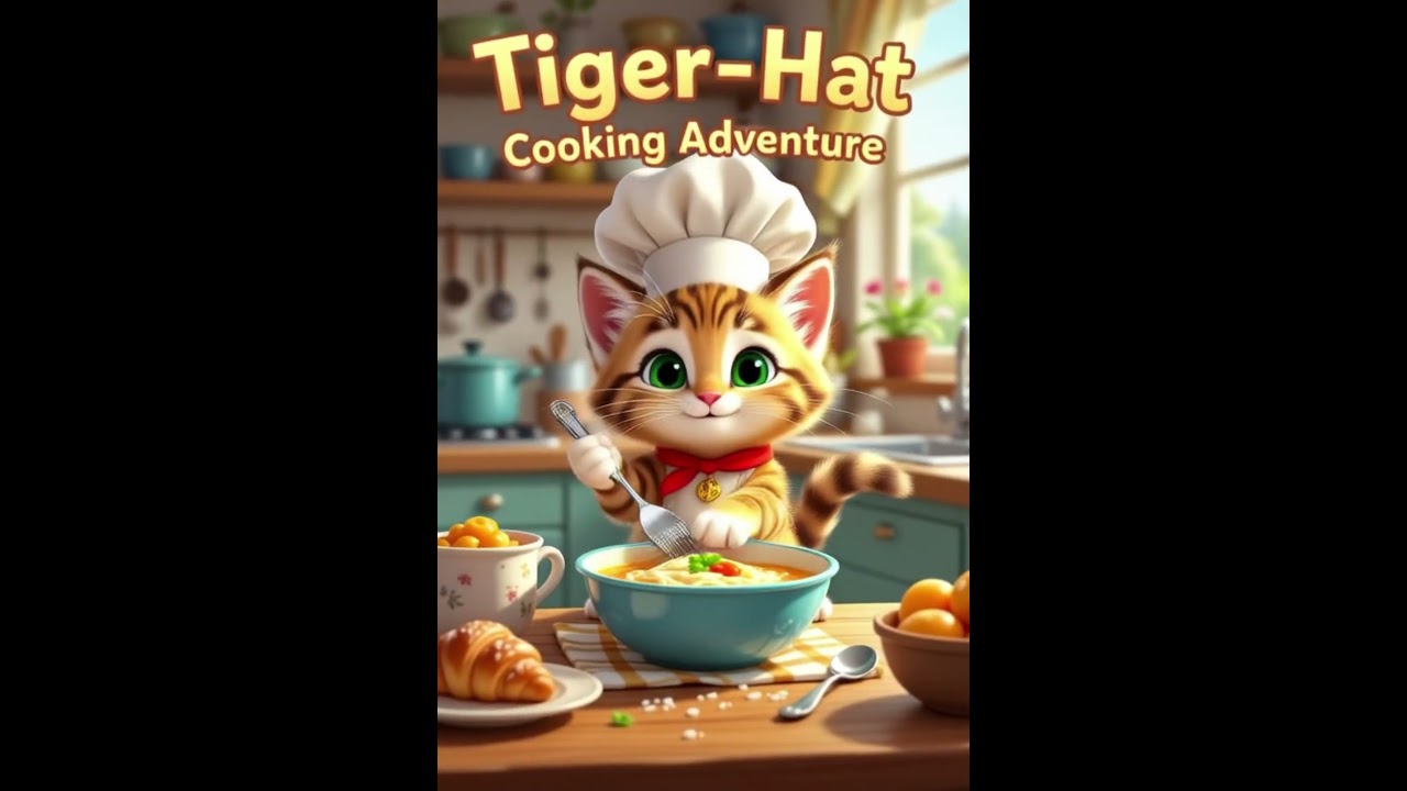 Cute Cat Cooking Disaster! Tiger-Hat Kitten’s Magical Mess | Adorable Story