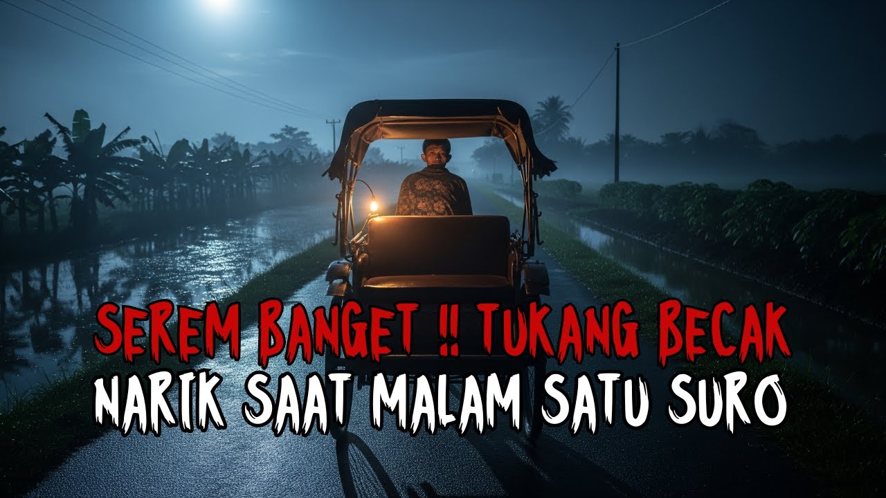 ASLI SEREM BANGET !! KISAH MISTIS TUKANG BECAK SAAT MALAM MEMBAWA PENUMPANG SAAT MALAM SATU SURO
