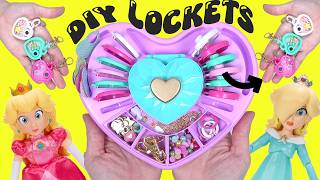 The Super Mario Galaxy Movie DIY Princess Peach and Rosalina Locket Charms! Crafts for Kids