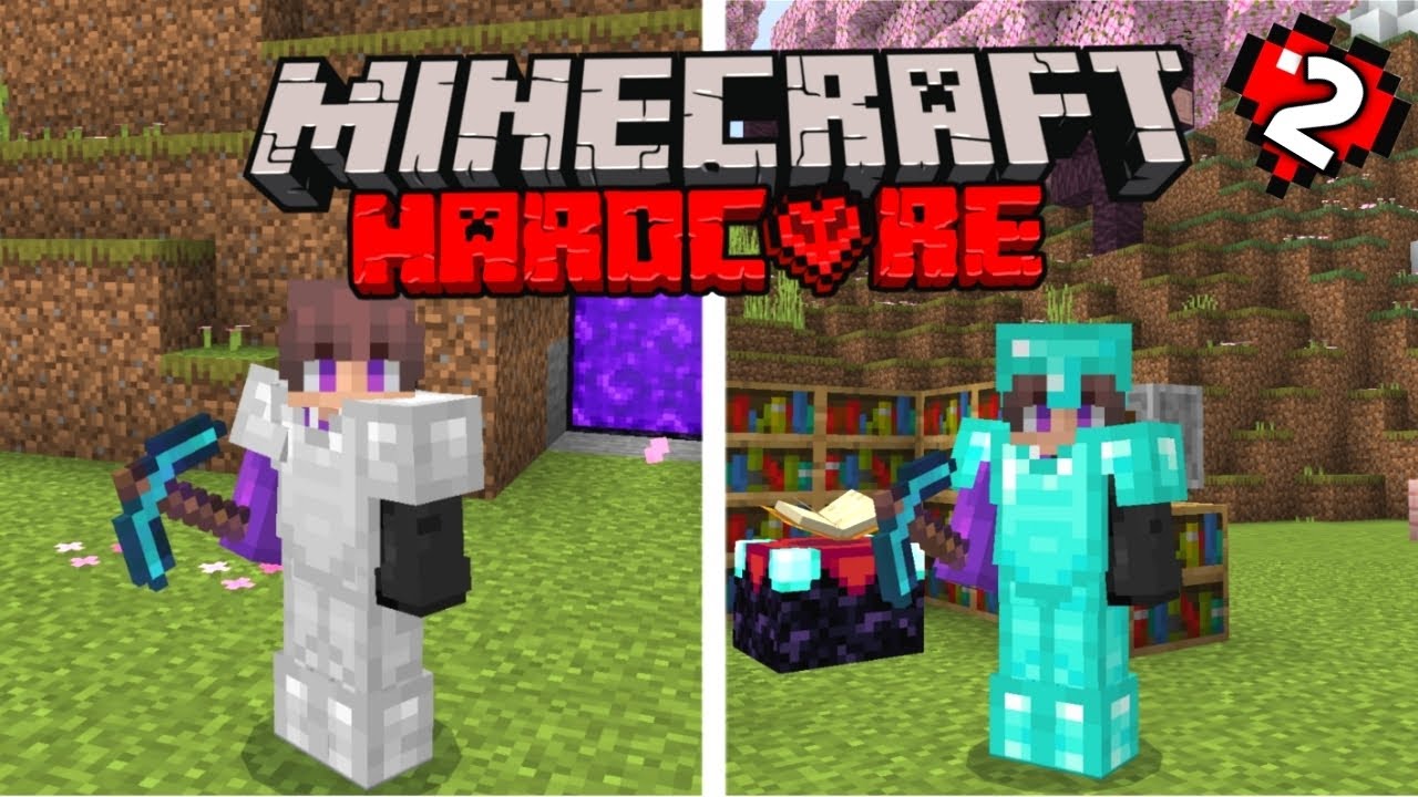 i made full diamond armour in hardcore #2 - YouTube