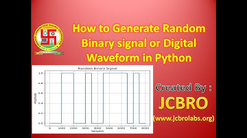 How to generate Random Digital Waveform or Binary sequence using Python??