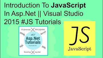 Introduction to javascript in asp.net || visual studio 2015 #js tutorials