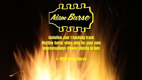 Isolation Jam 1 Rhythm Guitar backing track video for your own improvs (G minor) (©2020 Adam Burse)