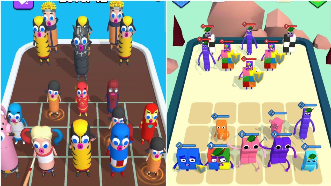 Merge master monster run 3d + Merge cube number colour block ⭐⭐⭐⭐⭐ monster run 3d