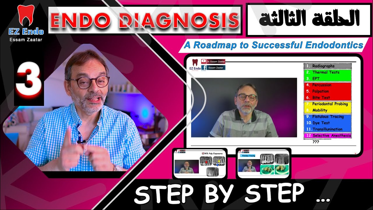 Endodontic Diagnosis III: التطبيق العملي لخطوات التشخيص .. A MUST see one.. الكثير من خبايا التطبيق!