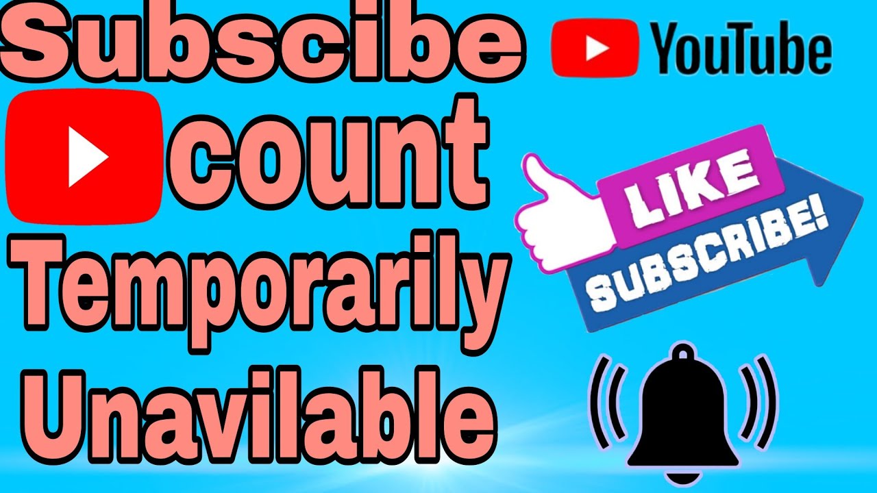 Subscibe count temporary  unavailable /?how to fix subscriber count temporarily  unavailable