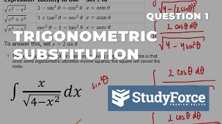 Integrals | Trigonometric Substitution (Example 1)