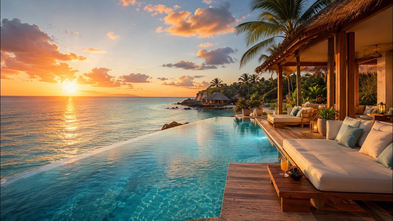 Island Paradise Lounge 🏝️ Relaxing Organic House & Ocean Vibes