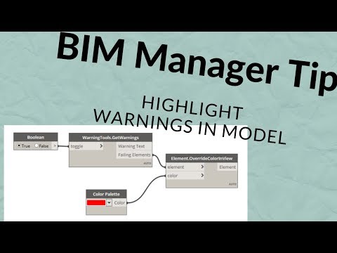 BIM Manager Tip | Highlight Warnings In Model | Dynamo, Warnings, and BIM