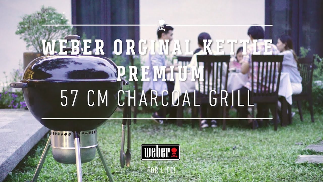 Weber Kettle Premium 57cm Charcoal Grill - YouTube