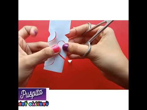 DIY wall hanging paper craft idea for home decoration. beautiful pape fringe @Puspita Art Gallery