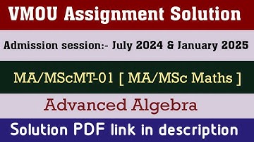 vmou assignment solutions l vmou assignment July 2024 & January 2025 l vmou assignment kaise banaye